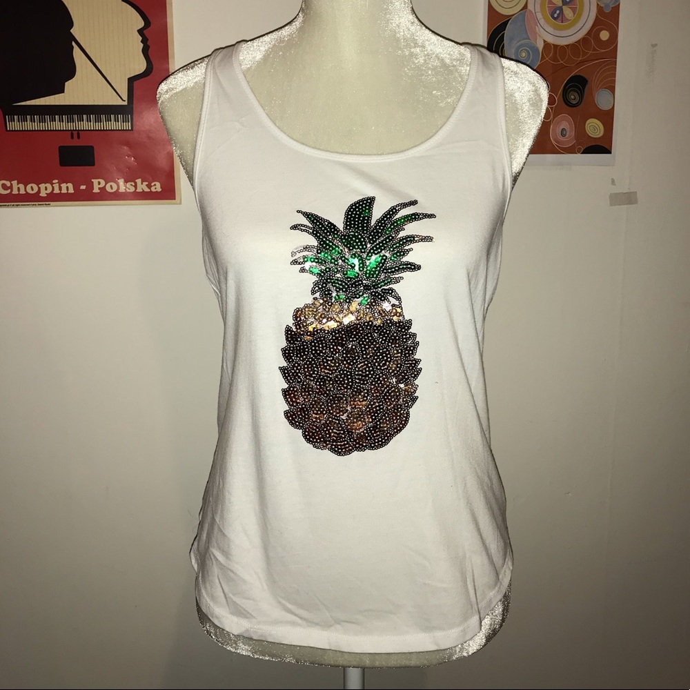 🍍✨pineapple BLING tank top✨🍍
